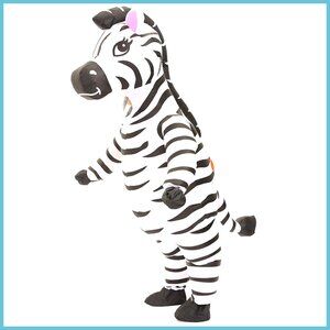 Inflatable Zebra Costume Adult Polyester Halloween Cosplay Party Suit